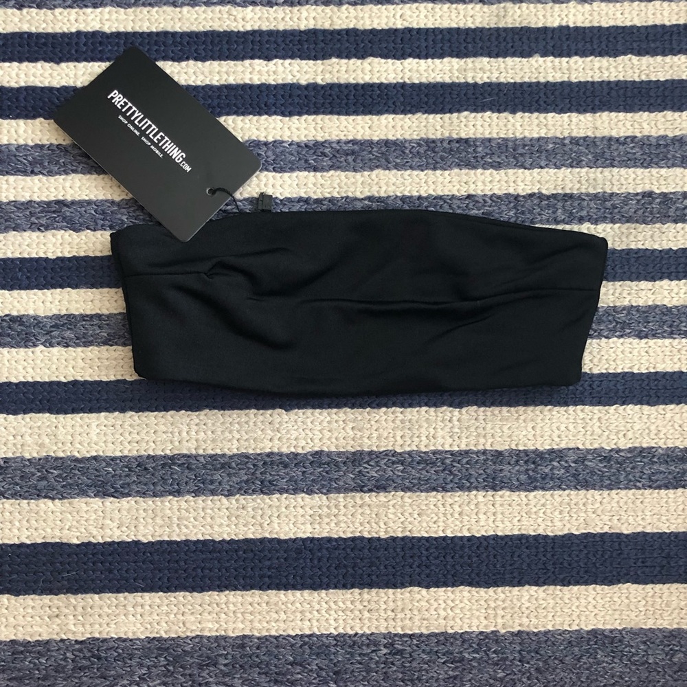 Black Bandeau Bikini Top